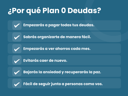 Acceso a la comunidad "Plan 0 Deudas".